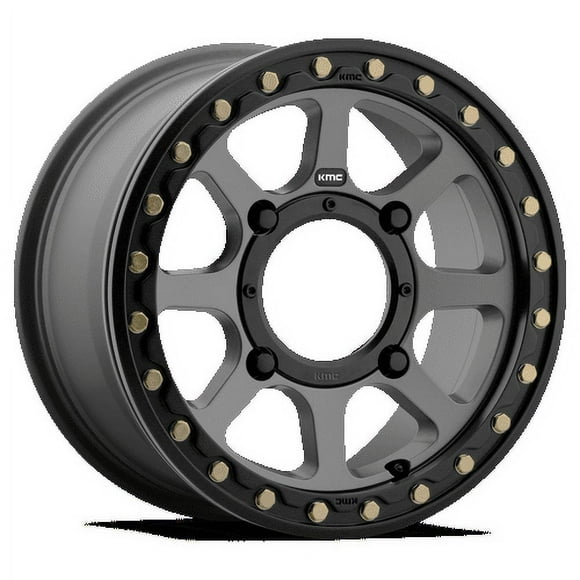 KMC Powersports Aluminum Rim KS234 ADDICT 2 BEADLOCK 15X6in Satin Gray Finish, KS23456044438