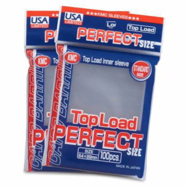 K.M.C Card Sleeves, Clear Perfect Fit, 100-Count, Standard Size 64mm x 89mm  - Walmart.com