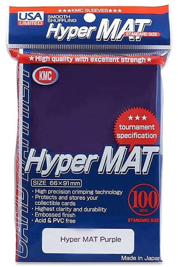 KMC Sleeves USA Pack Hyper Matte Purple 100-Count