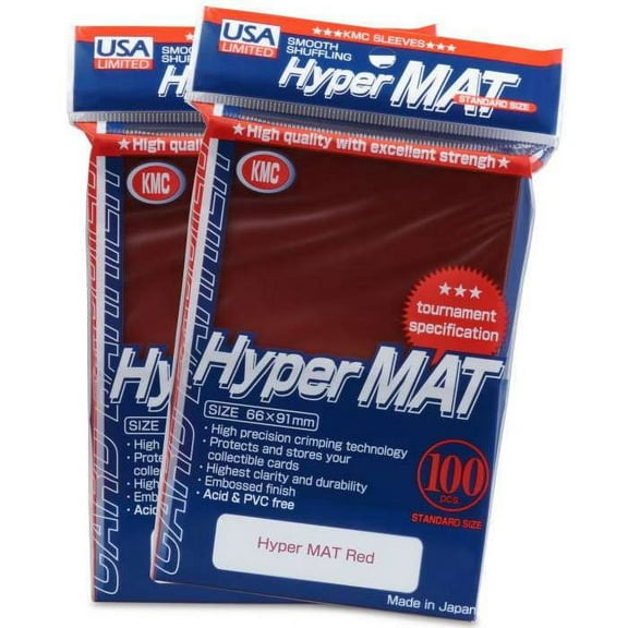 KMC Sleeves USA Pack Hyper Matte Red 100-Count