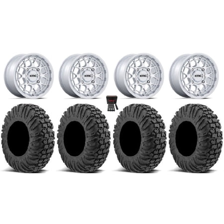 KMC Technic 15" Wheels Gloss Machined 30" MotoVator Tires Polaris RZR XP 1000 / PRO XP / Ranger XP 900/1000