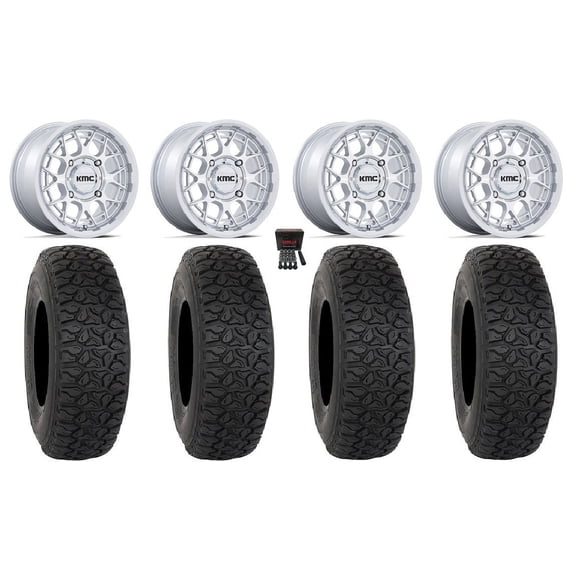 KMC Technic 15" Wheels Gloss Machined 32" DX440 Tires Polaris RZR XP 1000 / PRO XP / Ranger XP 900/1000