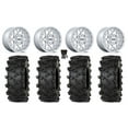 thumbnail image 1 of KMC Technic 15" Wheels Gloss Machined 33" Outlaw M/T Tires Sportsman RZR Ranger, 1 of 4