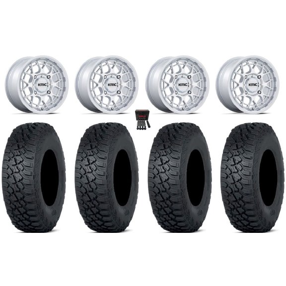 KMC Technic 15" Wheels Gloss Machined 35" Tenacity XNR Tires Can-Am Maverick X3 / Honda Pioneer 1000 / Talon