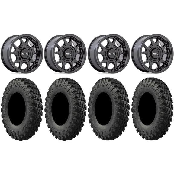 KMC Toro S 15" Wheels Black 30" MotoRally Tires Polaris RZR XP 1000 / PRO XP / Ranger XP 900/1000