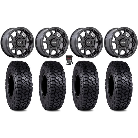 KMC Toro S 15" Wheels Black 32" Intersect Tires Polaris RZR XP 1000 / PRO XP / Ranger XP 900/1000