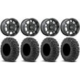 thumbnail image 1 of KMC Toro S 15" Wheels Black 32" MotoVator Tires Sportsman RZR Ranger, 1 of 4