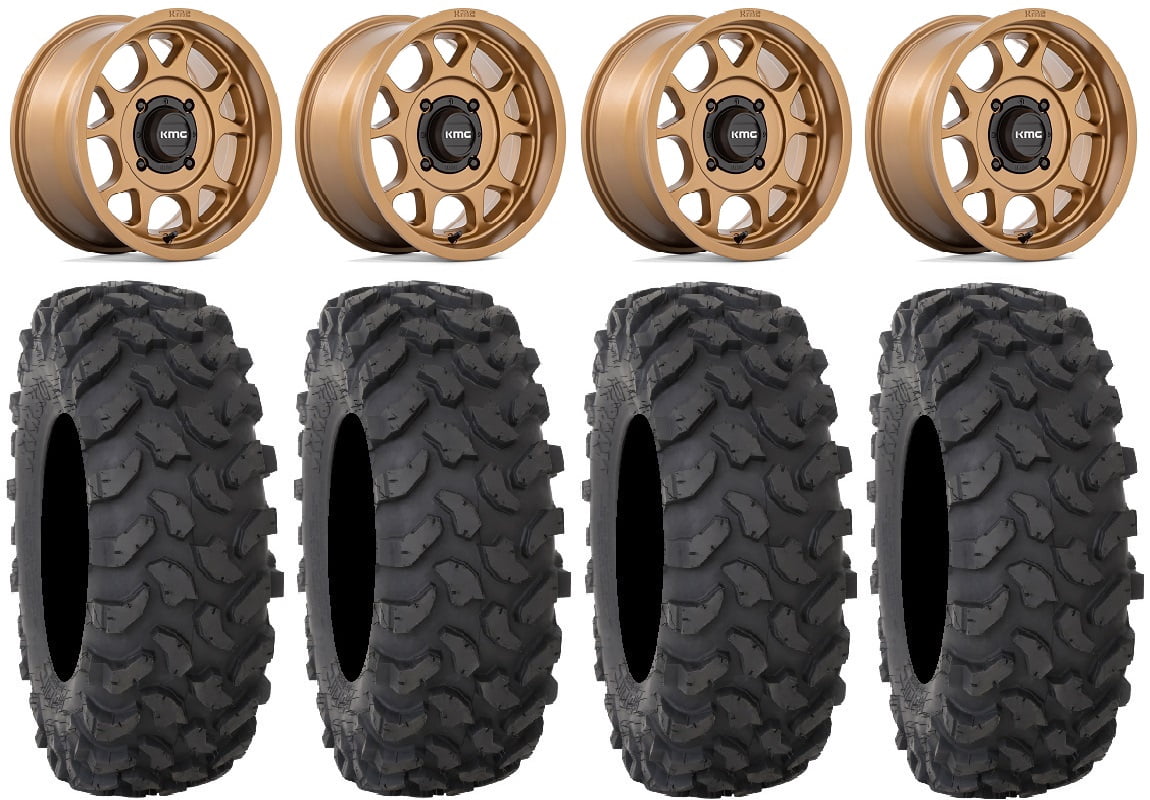 KMC Toro S 15" Wheels Bronze 37" XTR370 Tires Sportsman RZR Ranger