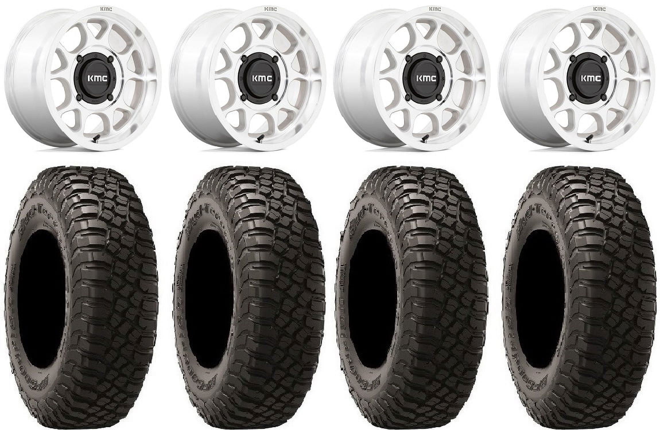 KMC Toro S 15" Wheels Machined 30" BFG KM3 Tires Can-Am Maverick X3 / Honda Pioneer 1000 / Talon