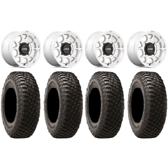 KMC Toro S 15" Wheels Machined 30" BFG KM3 Tires Sportsman RZR Ranger