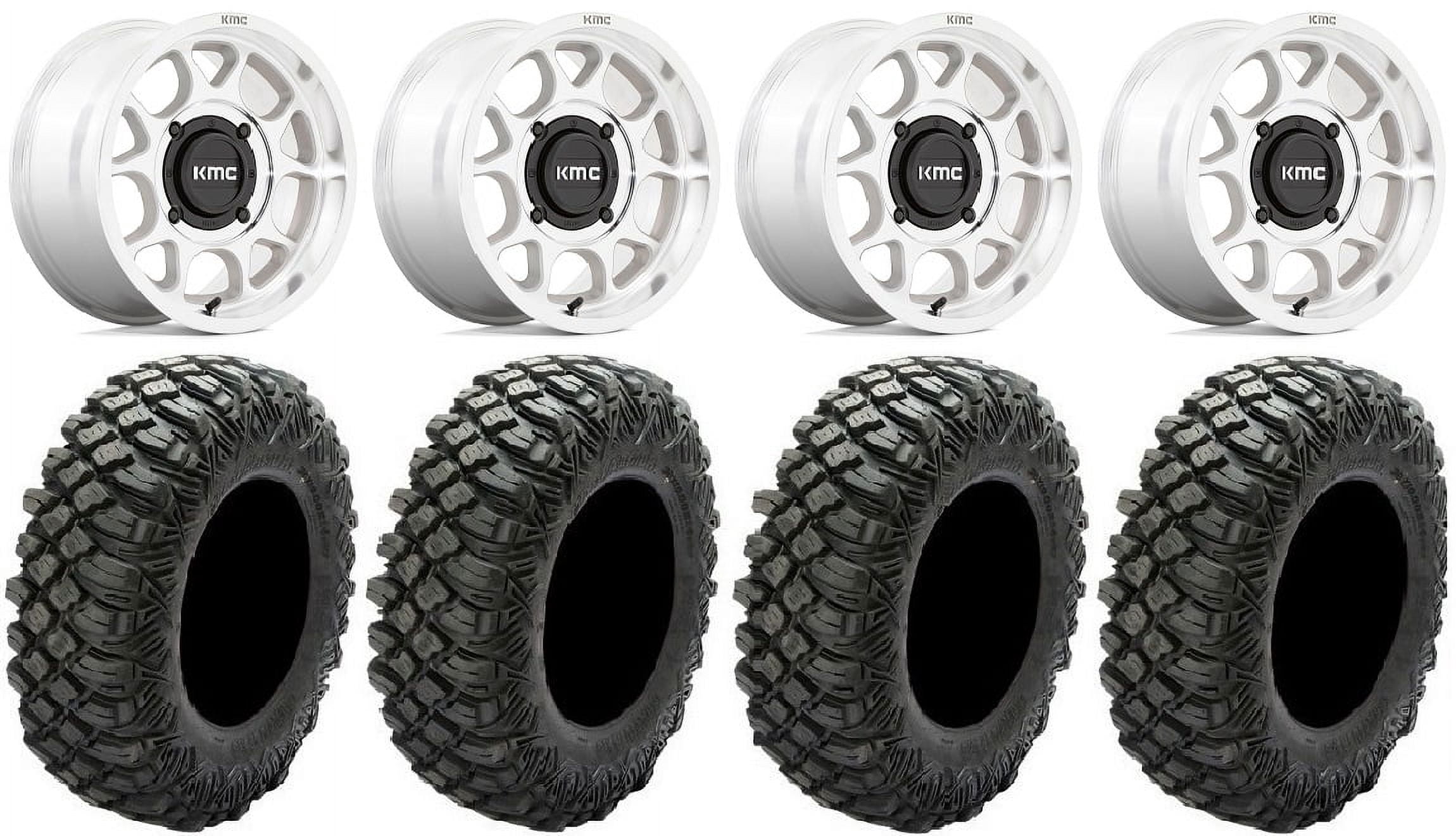 KMC Toro S 15" Wheels Machined 30" Crawler XR Tires Can-Am Commander Maverick Renegade Outlander Defender