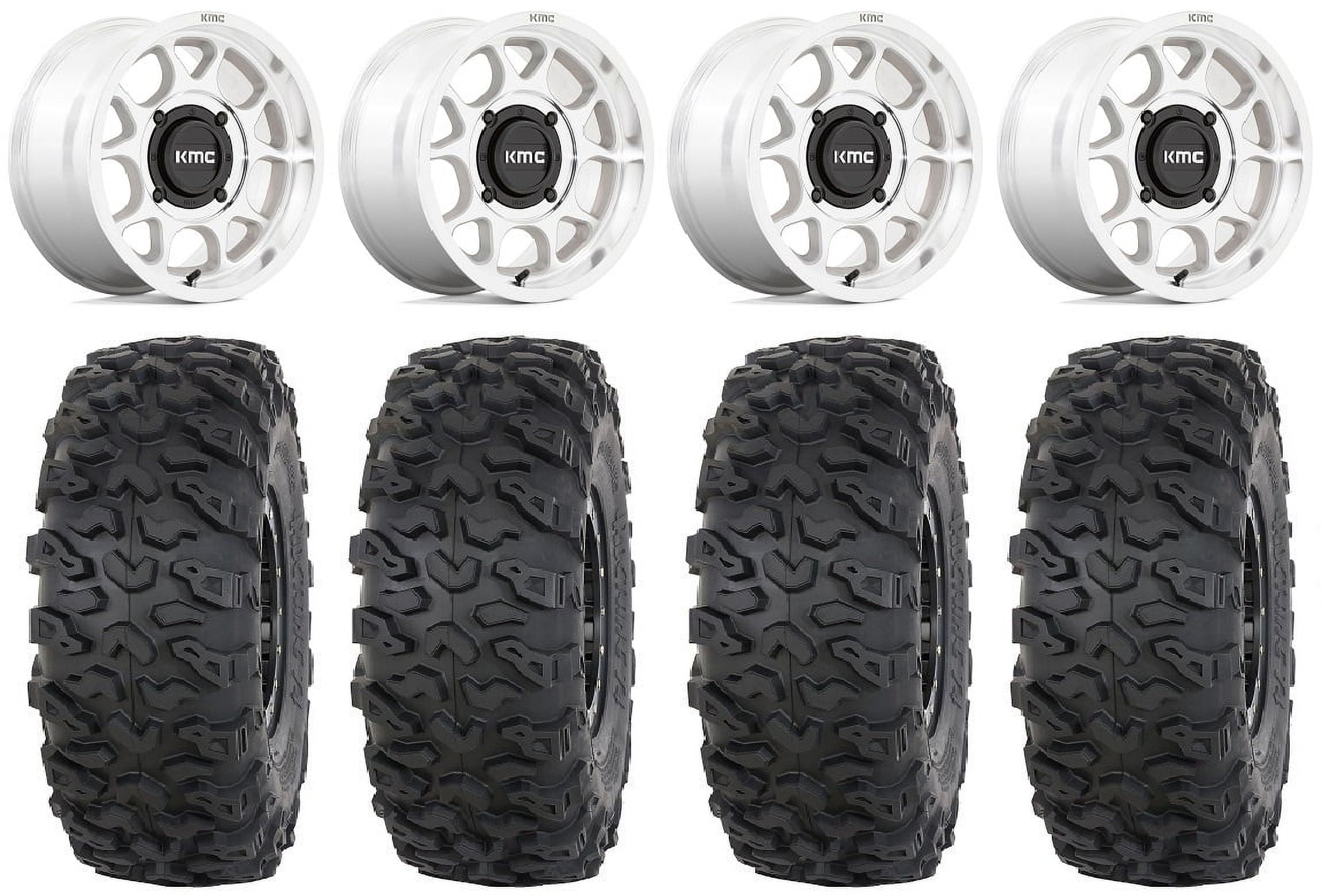 KMC Toro S 15" Wheels Machined 30" Roctane T4 Tires Sportsman RZR Ranger