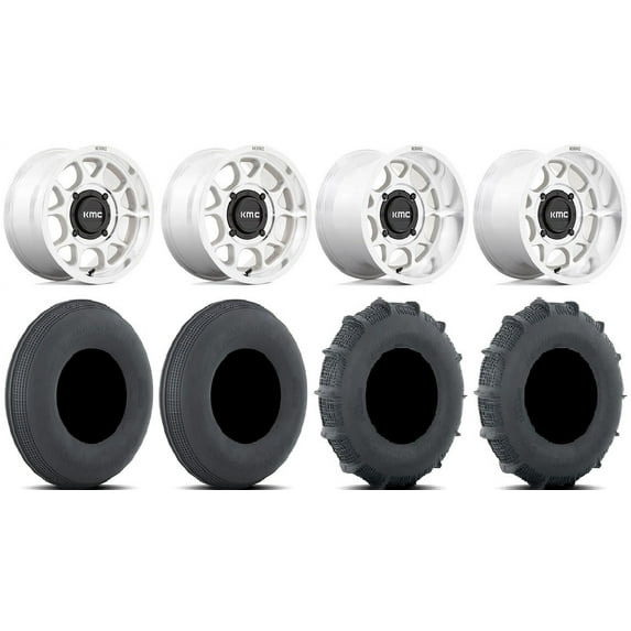 KMC Toro S 15" Wheels Machined 33" Sand Series SS Tires Can-Am Maverick X3 / Honda Pioneer 1000 / Talon