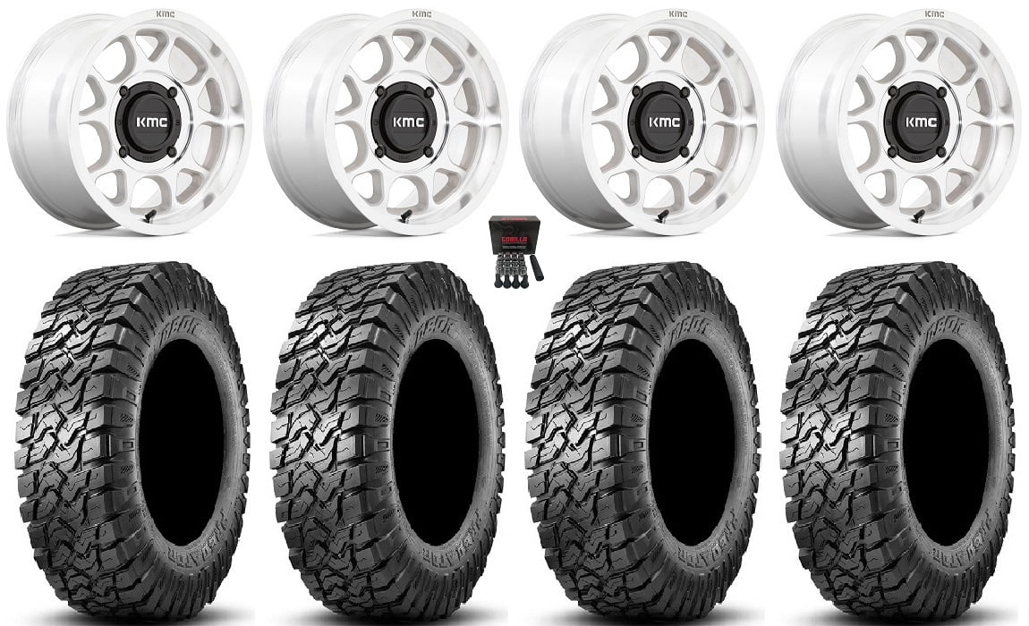 KMC Toro S 15" Wheels Machined 34" Predator Tires Sportsman RZR Ranger