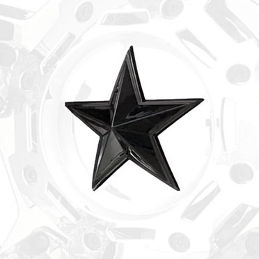 4 KMC XD775 Rockstar Center Cap Replacement Stars – Chrome With Screws (XD775STARC)