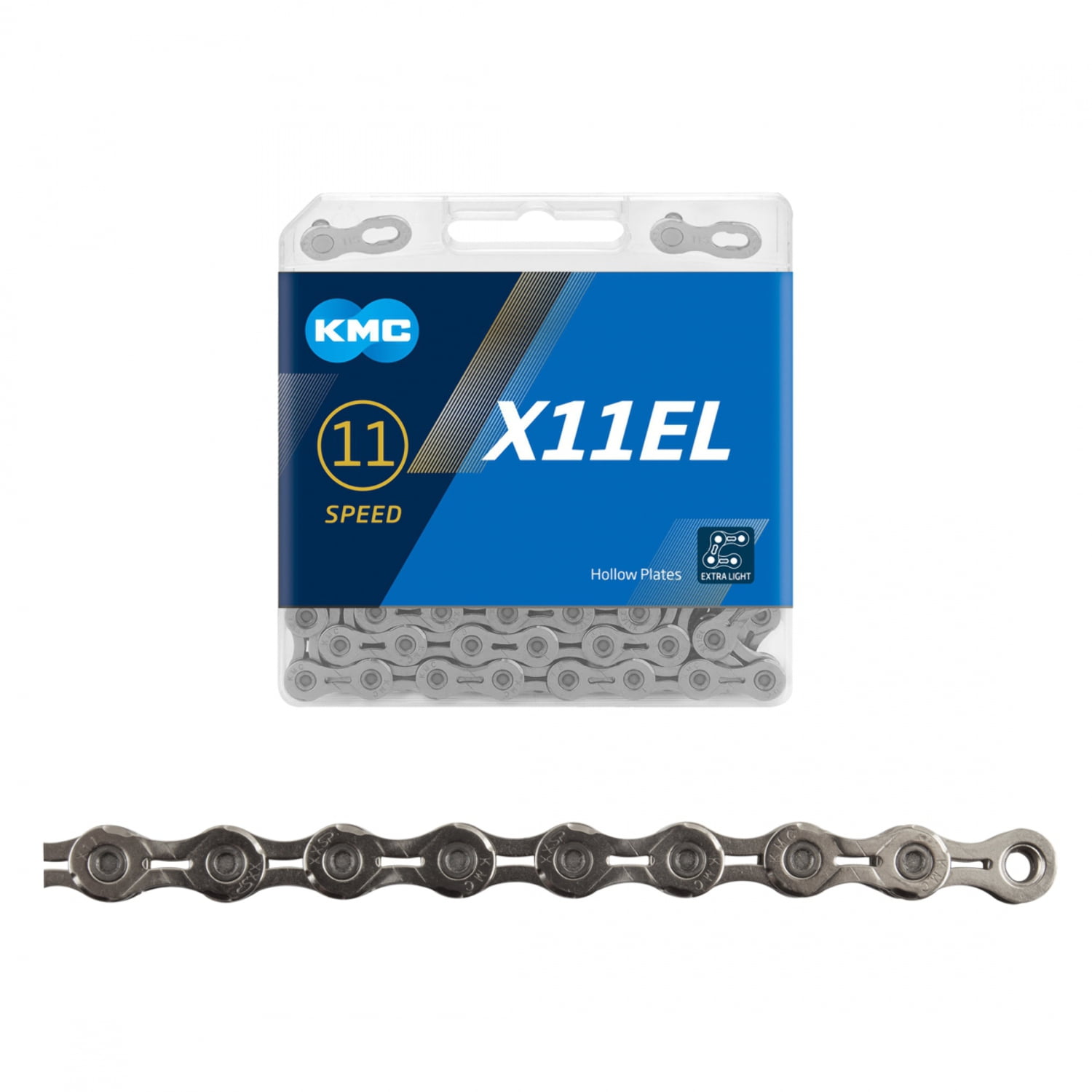 Catena KMC X11EL Oro 11 Velocit&agrave; 118 Maglie Con Missing Link - Nuova
