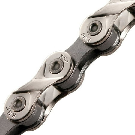 KMC X8.93 8-Speed Bicycle Chain, 116 Links (Silver & Dark Silver)