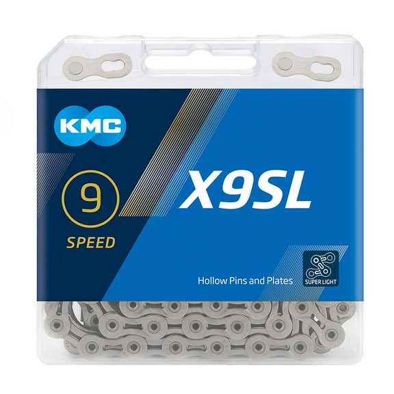 KMC X9SL 9 Speed Chain, Silver, 114 Link