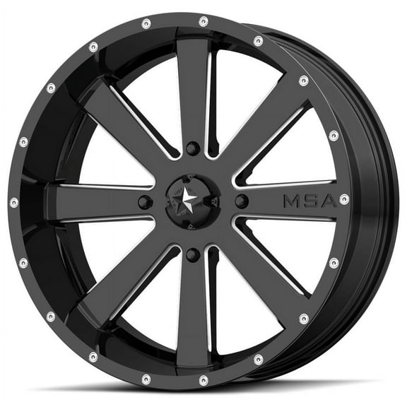 KMC-XD Wheels M34-020756M XDWM34-020756M FLASH 20x7 4x156.00 GLOSS BLACK MILLED (0 mm)