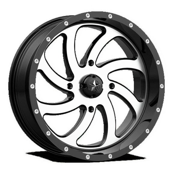 KMC-XD Wheels M36-024737 XDWM36-024737 SWITCH 24x7 4x137.00 MACHINED GLOSS BLACK (0 mm)