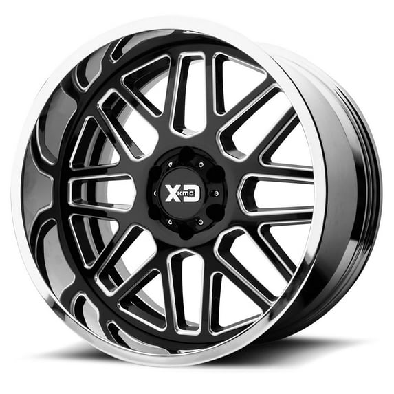 KMC-XD Wheels XD201-20128544NBC XDWXD201-20128544NBC GRENADE 20x12 5x139.70 GLOSS BLACK MILLED CENTER W/ CHROME LIP (-44 mm)