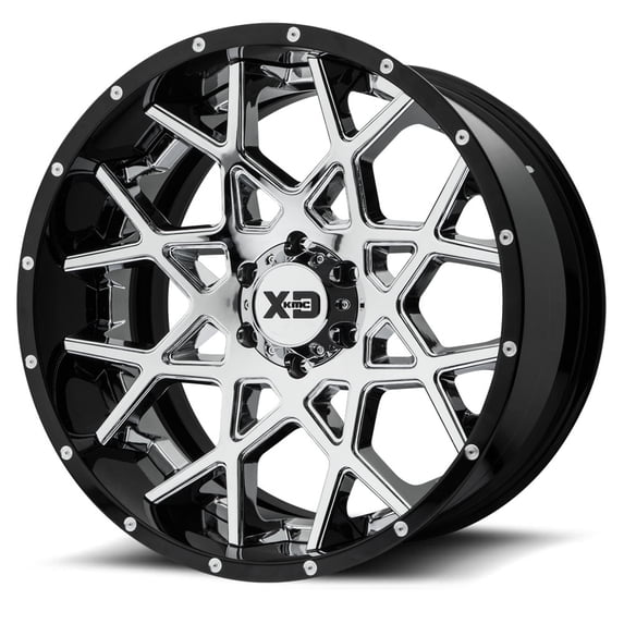KMC-XD Wheels XD203-20106318NCB XDWXD203-20106318NCB CHOPSTIX 20x10 6x135.00 CHROME CENTER W/ GLOSS BLACK MILLED LIP (-18 mm)