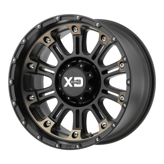 KMC-XD Wheels XD82929050912N XDWXD82929050912N HOSS 2 20x9 5x127.00 SATIN BLACK MACH W/ DARK TINT CLEAR COAT (-12 mm)