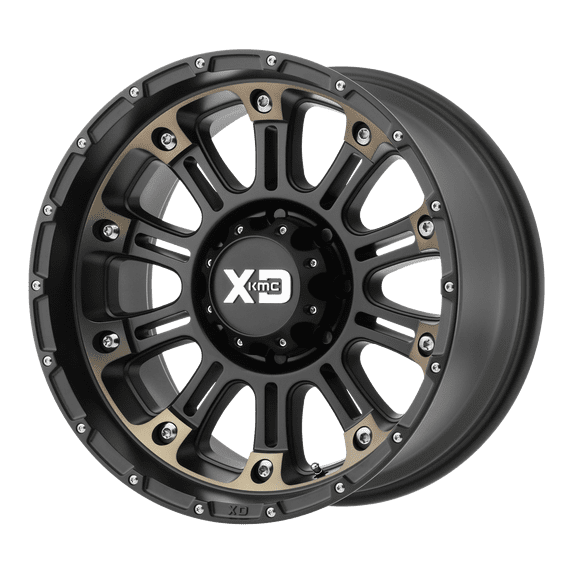 KMC-XD Wheels XD82929080912N XDWXD82929080912N HOSS 2 20x9 8x165.10 SATIN BLACK MACH W/ DARK TINT CLEAR COAT (-12 mm)