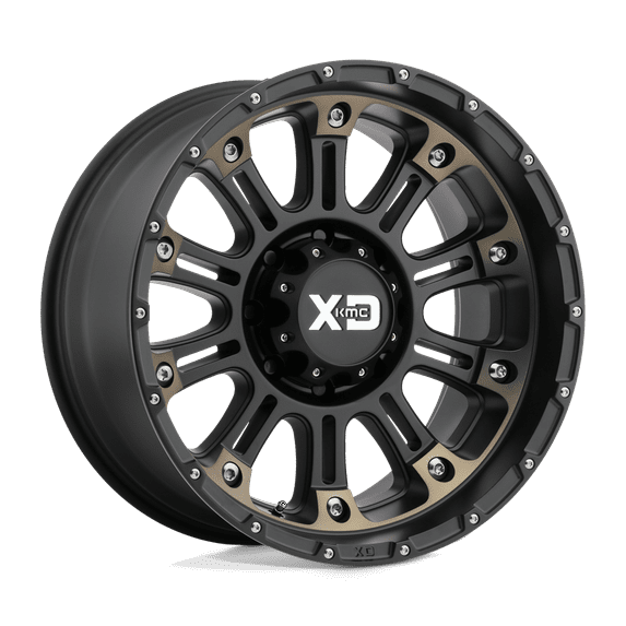 KMC-XD Wheels XD82979085912N XDWXD82979085912N HOSS 2 17x9 5x139.70 SATIN BLACK MACH W/ DARK TINT CLEAR COAT (-12 mm)