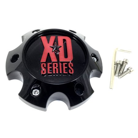 KMC XDS Gloss Black with Red Tint Wheel Center Hub Cap 6 Lug 6X135 XD820 Grenade