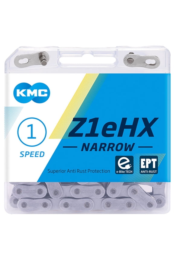 Z1ehx Ept Single Speed Chain Narrow (128 Links) Dark Silver