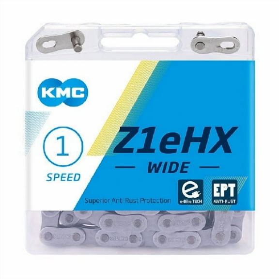 KMC Unisex's Z1ehx Wide Chain 1/2" x 1/8" Dark Silver