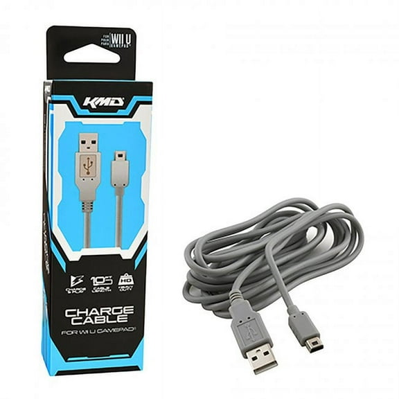 KMD 10 Feet USB Charge Cable for Nintendo Wii U