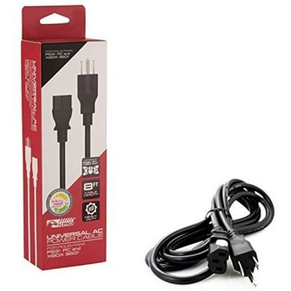 KMD AC Power Cable: Black for PlayStation 3