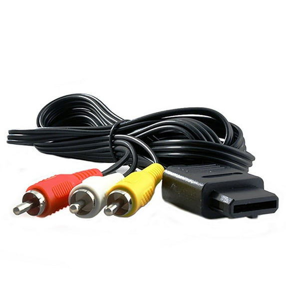 KMD AV Composite Cable for Nintendo GameCube, N64, SNES Systems, Multicolor