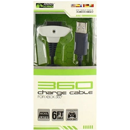 KMD Controller Charging Cable for Microsoft Xbox 360 White