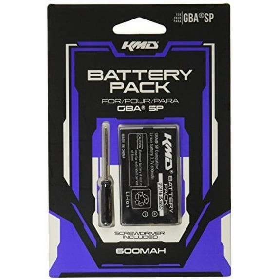 KMD Reghargable Lithum Ion Battery with Screwdriver for GameboyAdvance SP