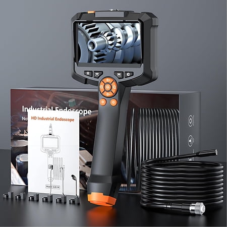KMDES Borescope, 4.3" Endoscope Camera with Light, IP67 Waterproof Endoscope, 1080 HD Inspection Camera, Borescope Camera with Light, Snake Camera, 16.5ft Endoscope Camera, Gadgets for Men