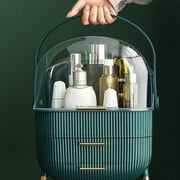 Modern LED Lighted Mirror Makeup Organizer Stand for Bathroom, Dresser, and Vanity Countertop -Organizers and Storage Solution with Room Decor Aesthetic Vibe by KME (cylinder)