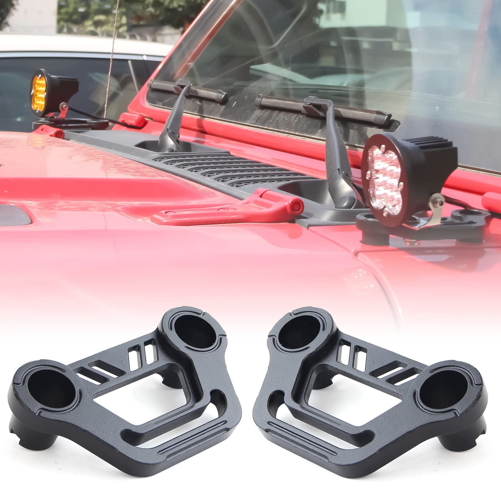 KMFCDAE Cowl Light Mount for Jeep JL APillar Cube Light Pods Mounting