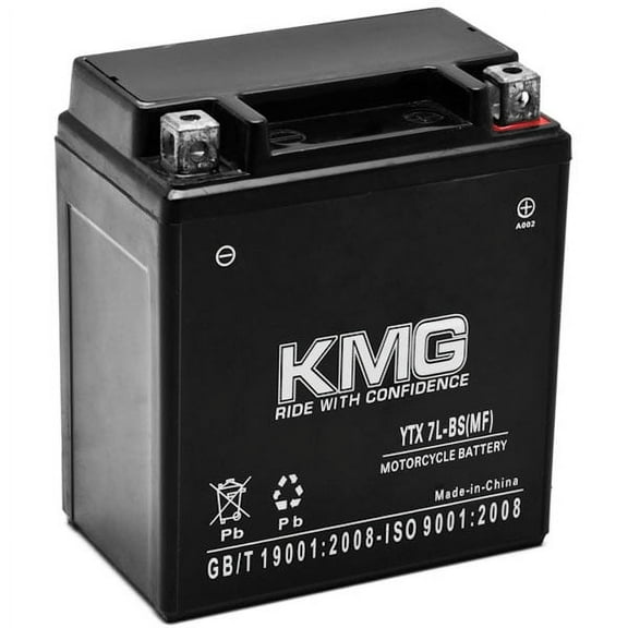 KMG Battery Compatible with Bimota 1100 SB6 SB7 1995-1997 YTX7L-BS Sealed Maintenance Free Battery High Performance 12V SMF OEM Replacement Powersport Motorcycle ATV Scooter Snowmobile