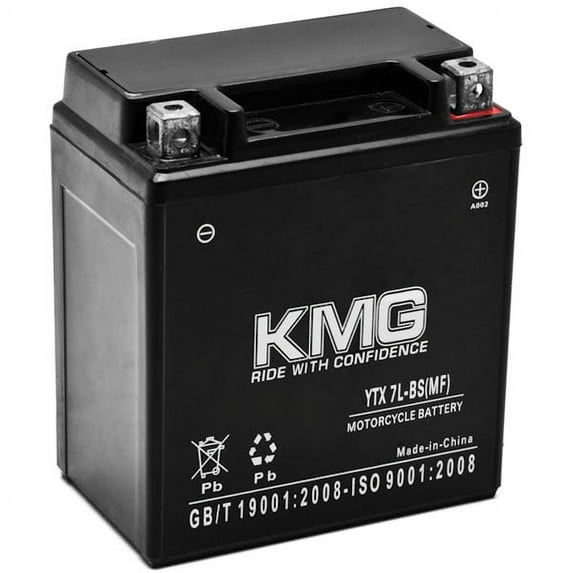 KMG Battery Compatible with Kawasaki 250 KL250 Super Sherpa 2009-2010 YTX7L-BS Sealed Maintenance Free Battery High Performance 12V SMF OEM Replacement Powersport Motorcycle ATV Scooter Snowmobile