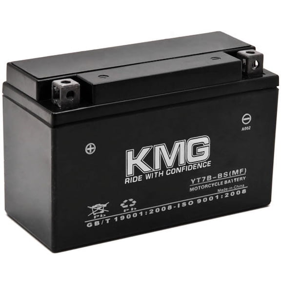 KMG Battery Compatible with Yamaha 250 TTR250 1999-2006 YT7B-BS Sealed Maintenance Free Battery High Performance 12V SMF OEM Replacement Powersport Motorcycle ATV Scooter Snowmobile