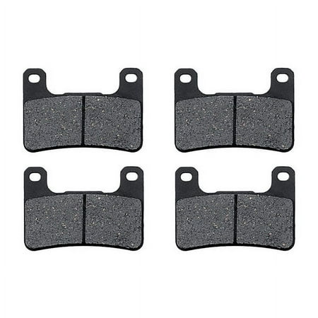 KMG Front Brake Pads Compatible with 2008-2011 Kawasaki ZX10R - Non-Metallic Organic NAO Brake Pads Set