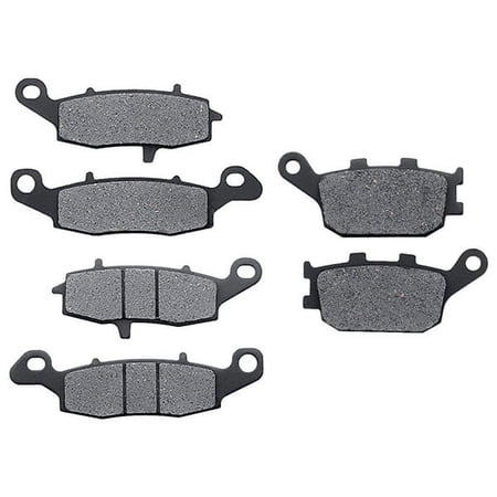 KMG Front + Rear Brake Pads Compatible with 2002-2009 Suzuki DL 1000 V-Strom - Non-Metallic Organic NAO Brake Pads Set