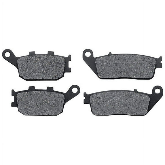 KMG Front + Rear Brake Pads Compatible with 2003-2007 Honda VTX 1300 S Retro - Non-Metallic Organic NAO Brake Pads Set