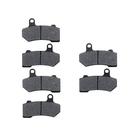KMG Front + Rear Brake Pads Compatible with 2007-2011 Harley VRSCDX Night Rod Special - Non-Metallic Organic NAO Brake Pads Set