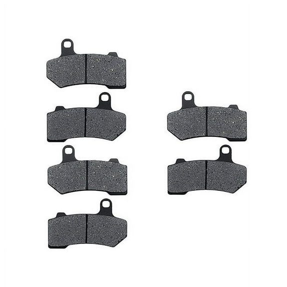 KMG Front + Rear Brake Pads Compatible with 2008-2011 Harley FLHRC Road King Classic - Non-Metallic Organic NAO Brake Pads Set