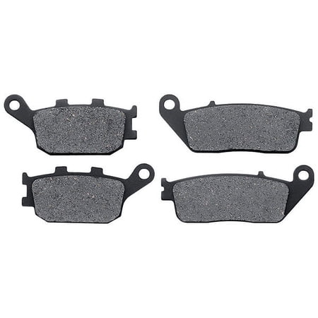 KMG Front + Rear Brake Pads Compatible with 2011 Honda VT 1300 Sabre Sabre ABS - Non-Metallic Organic NAO Brake Pads Set