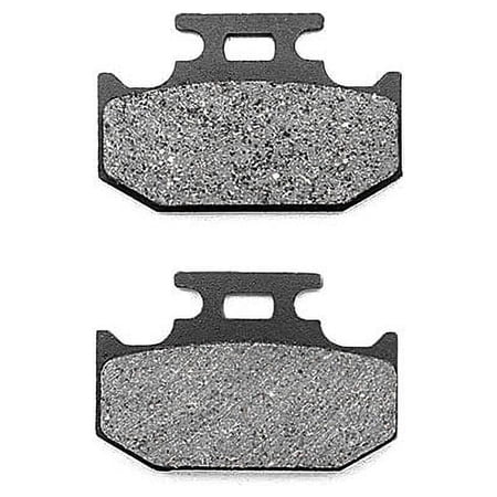 KMG Rear Brake Pads Compatible with 1989-1993 Kawasaki KX 125 - Non-Metallic Organic NAO Brake Pads Set